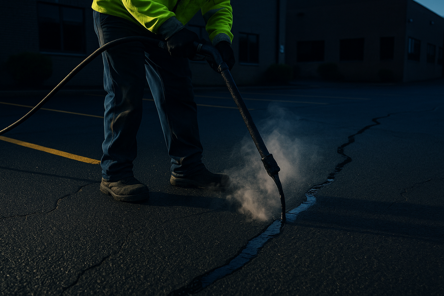 Asphalt Crack Repair by Magic Maintenance USA